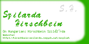 szilarda hirschbein business card